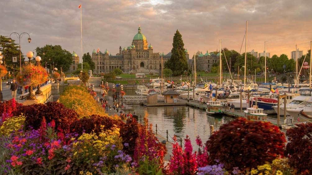 Show item 2 of 5. Gardens and marina on the coast of Victoria