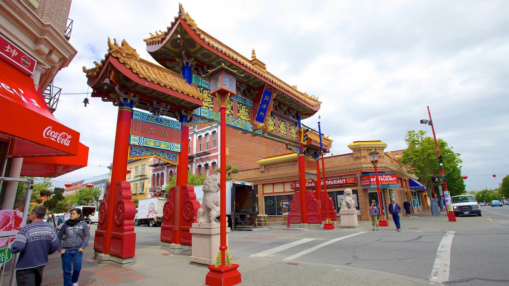 Show item 4 of 5. Chinatown arch in Victoria