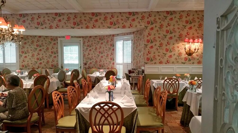 dining inside a historic home in Atlanta