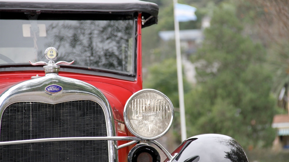Show item 3 of 5. Close up of an antique car in Argentina