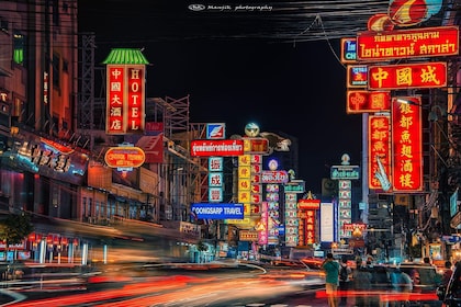 Visite privée nocturne de Chinatown, du marché aux fleurs et de Khao San Ro...