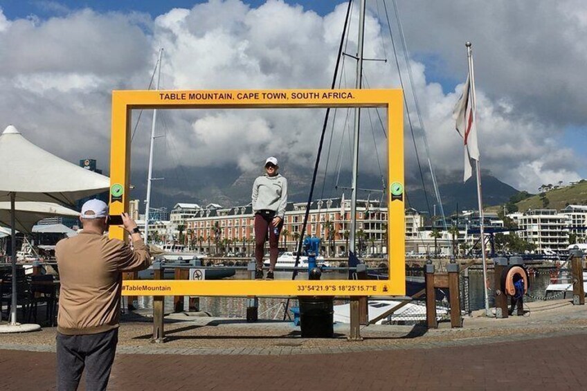 At the "V&A Waterfront" you have a wonderful view of Table Mountain - if it is not in clouds ...
