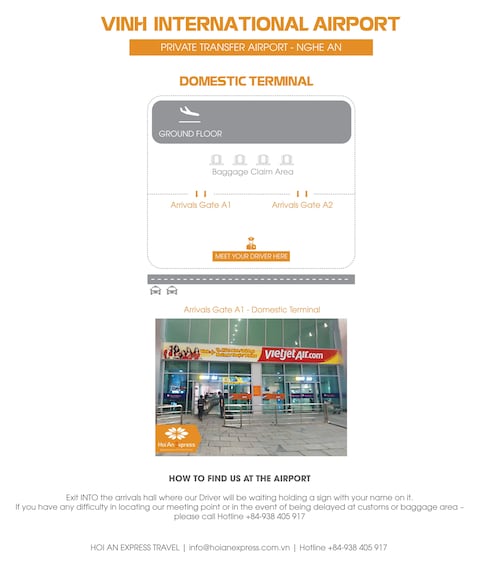 Private Transfer: Vinh Airport to/from Vinh City Center