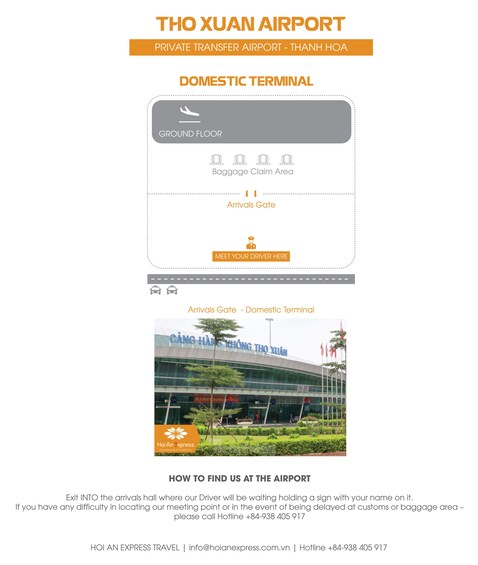 Private Transfer: Tho Xuan Thanh Hoa Airport from/to Thanh Hoa city