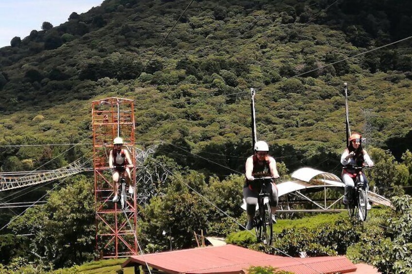 Rainbow Slide + Bicycle Zipline in Ruta de las Flores