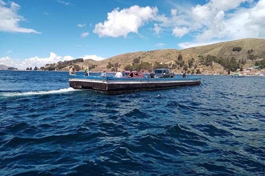 in the middle of Lake Titicaca