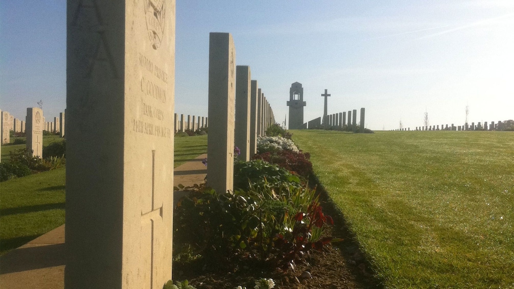View of the memorial on the Somme Battlefields Day Trip in France