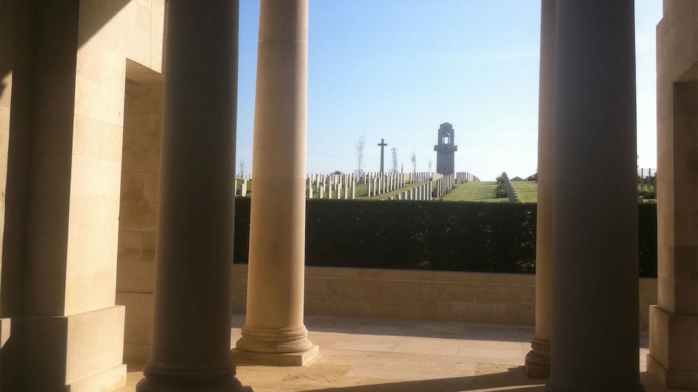View of the columns at the Somme Battlefields Day Trip in France