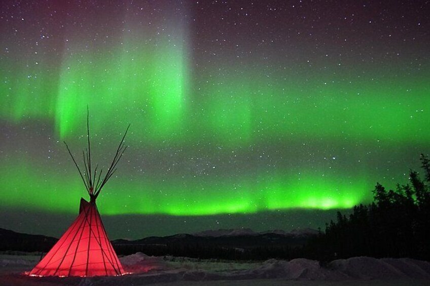 Aurora Borealis above Tipi