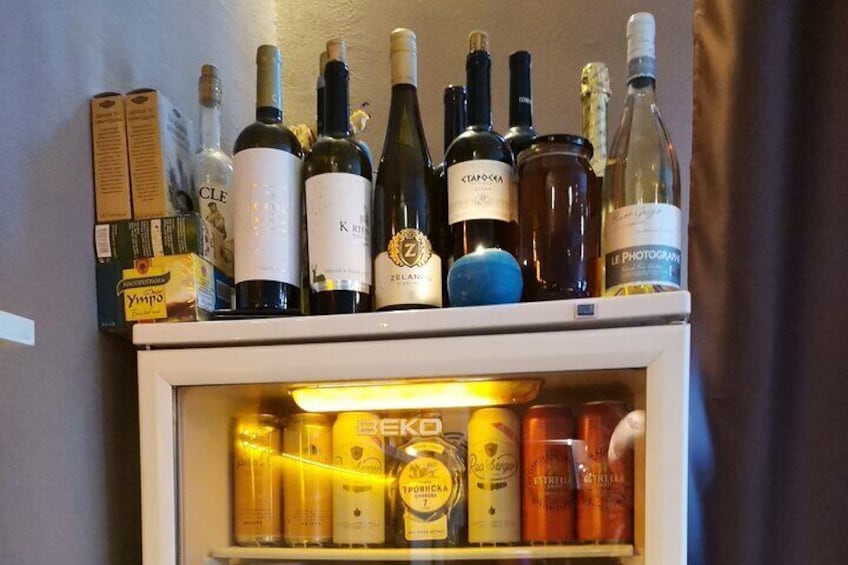 Wide variety of local wine + drinks
