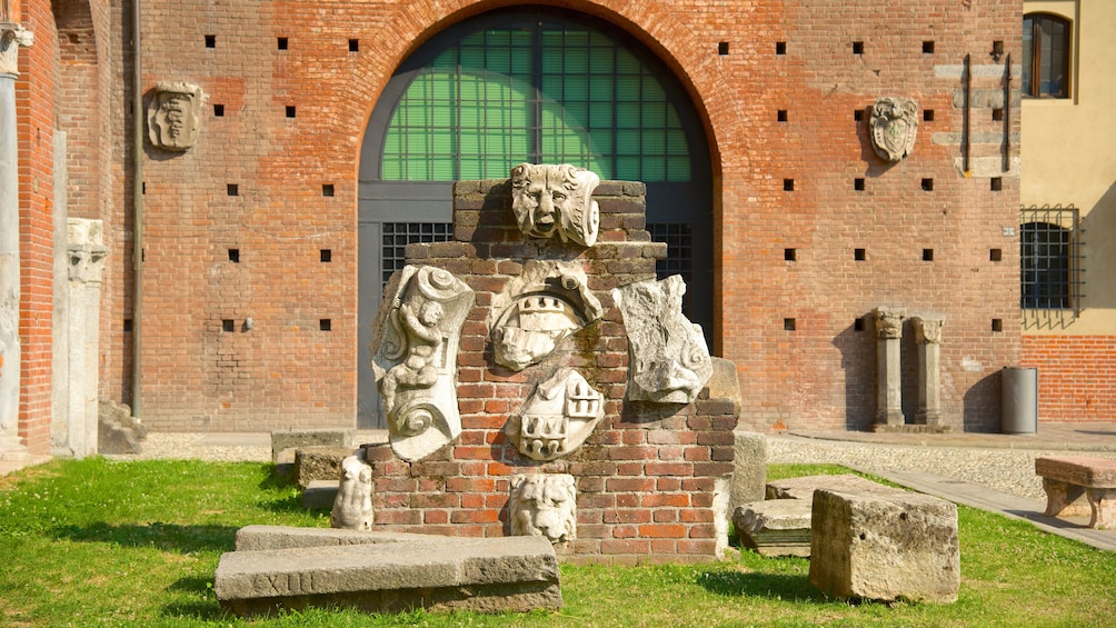 Ruins of a sculpture at Castello Sforzesco