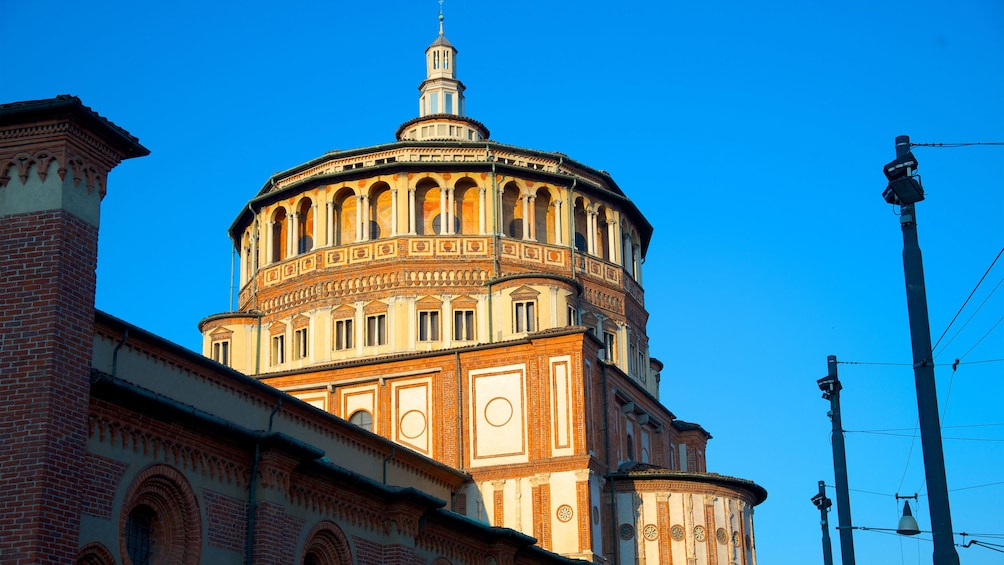 Round tower of Santa Maria Delle Grazie in Milan