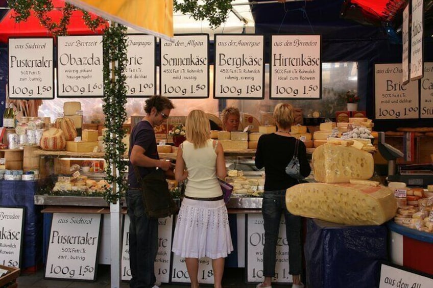 At the cheese stand