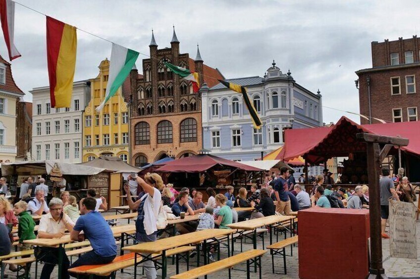 Walking Tour of Old Town Highlights of Stralsund at Night