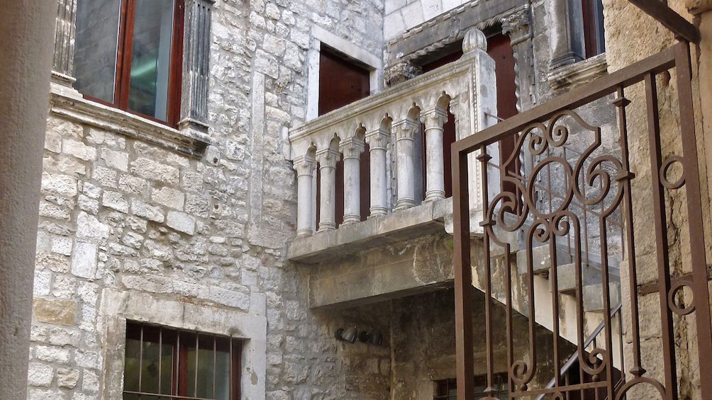 stair case and ornate detailing
