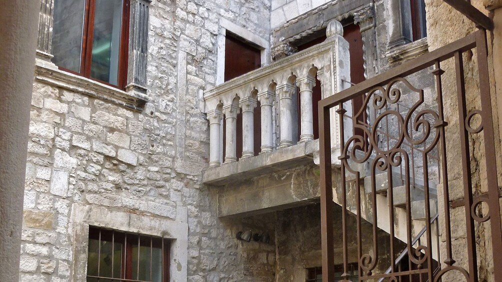 stair case and ornate detailing