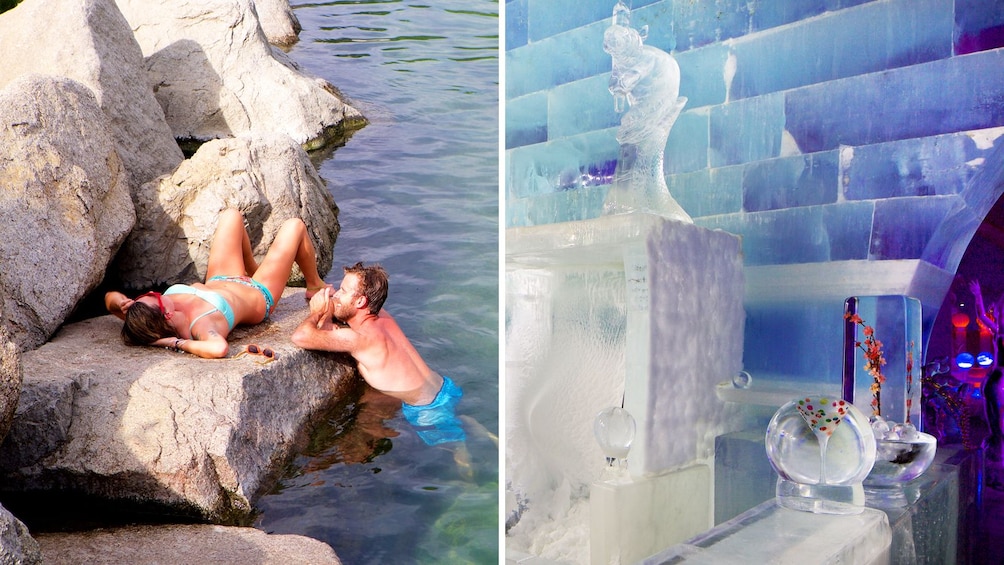Combo image of attractions in this activity in Fairbanks