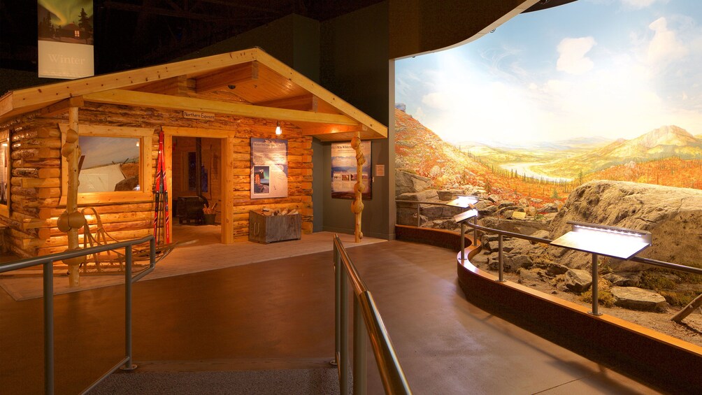 Diorama inside museum in Fairbanks