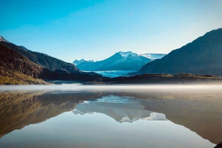 The serene wilderness of the Mendenhall Glacier