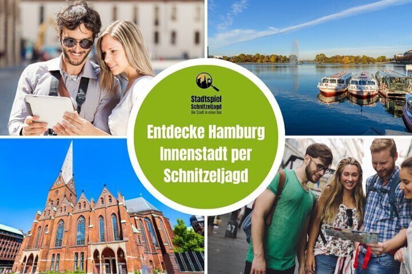 City game scavenger hunt Hamburg city center - independent city tour