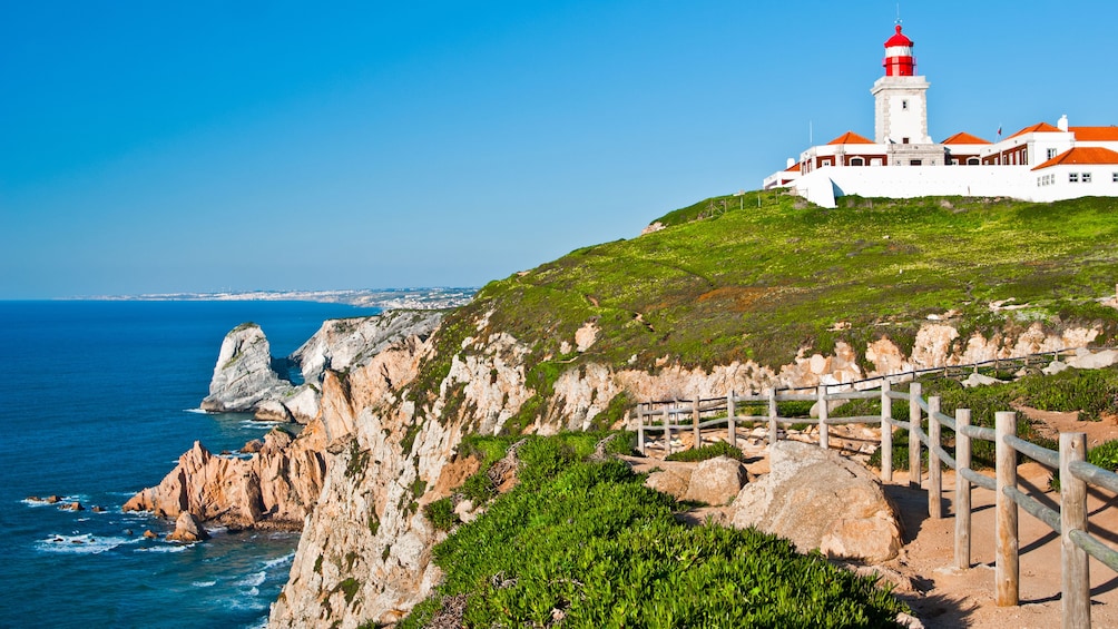 Lighthouse on the coast of Lisbon