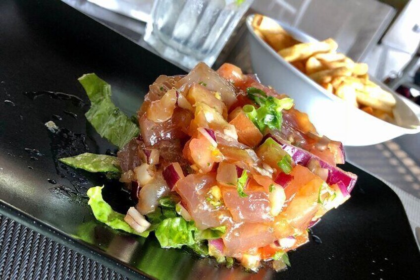 White tuna tartare