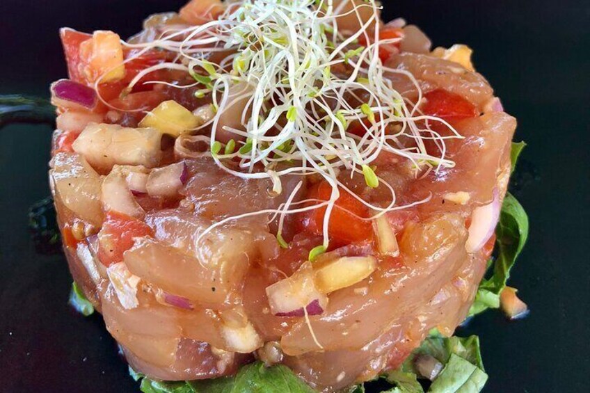 White tuna tartare