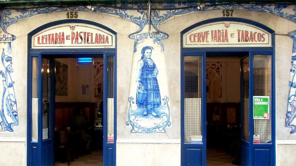 Outside view of a restaurant in Lisbon 