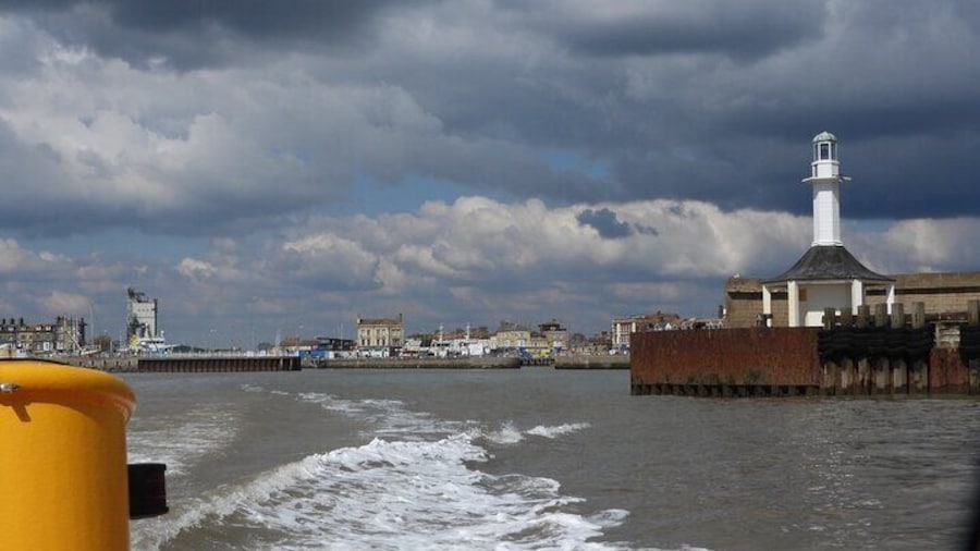 Leaving Lowestoft Harbour