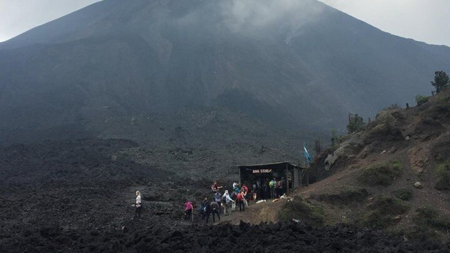 The Lava Store, in the lava field! Volcano Pacaya