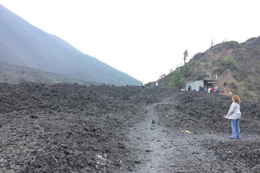 Lava field on Volcano Pacaya