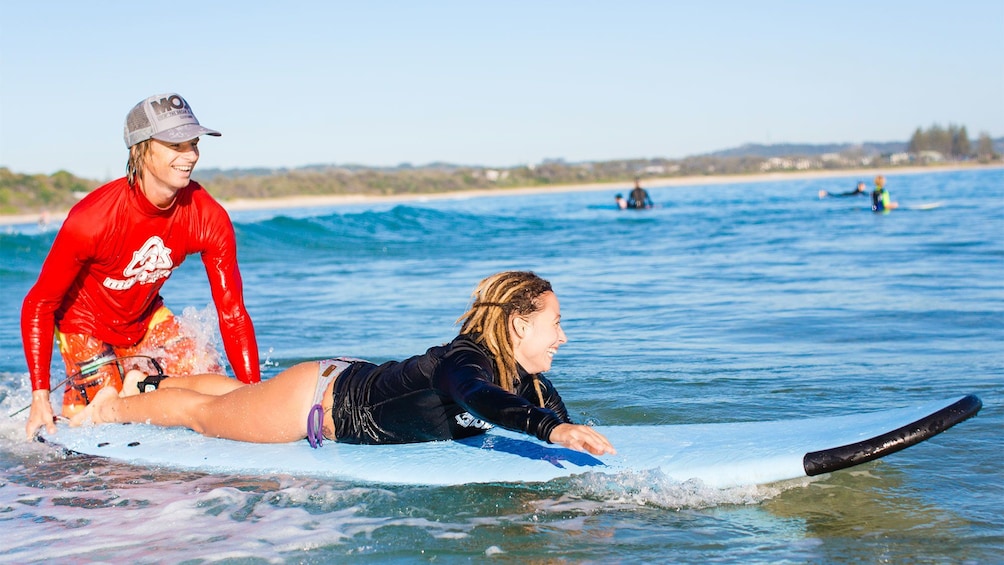 Show item 1 of 4. Woman on the Byron Bay Surf Lesson in Australia