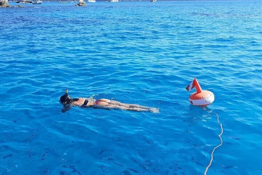 Dinghy ride in the Tavolara Marine Protected Area