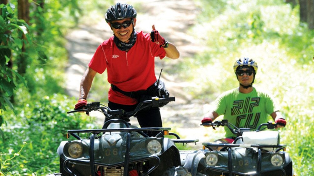 Two men on the ATV Tours in Phang Nga