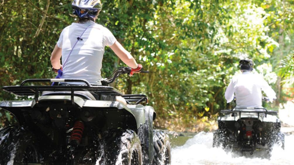 Close up of some guests on the  ATV Tours in Phang Nga