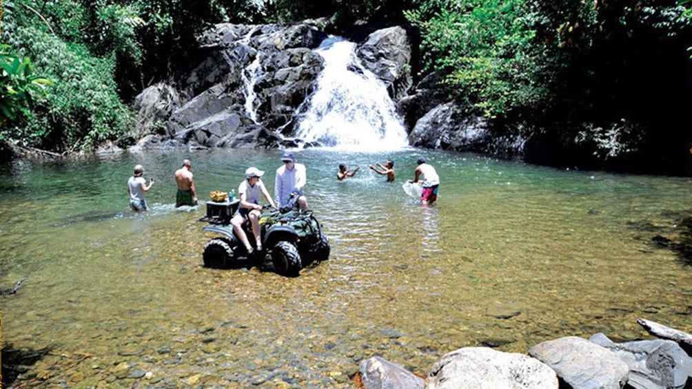 Waterfall seen on the ATV Tours in Phang Nga