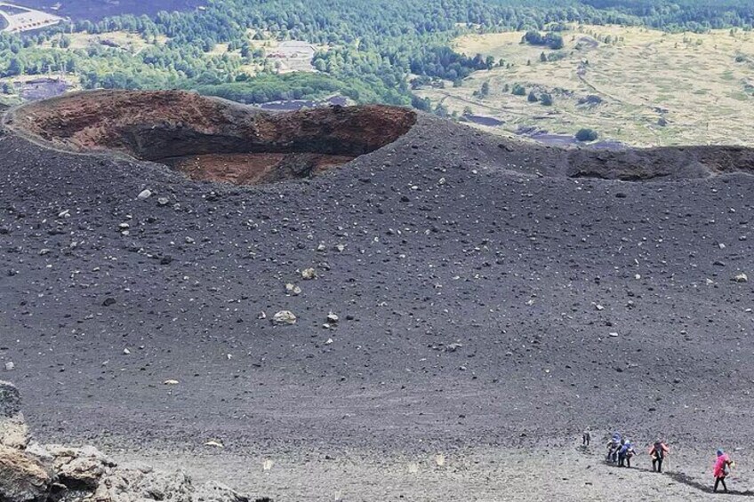 Descent towards the craters