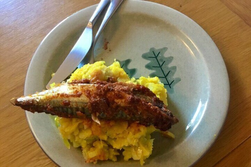 Roast Mackerel and Saffron Potatoes