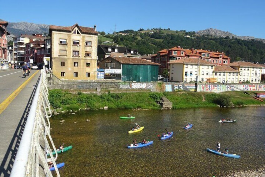 Canoeing down the Sella River