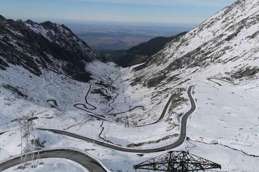 Top Gear Road in Winter, Poenari (Dracula's) Fortress and Vidraru