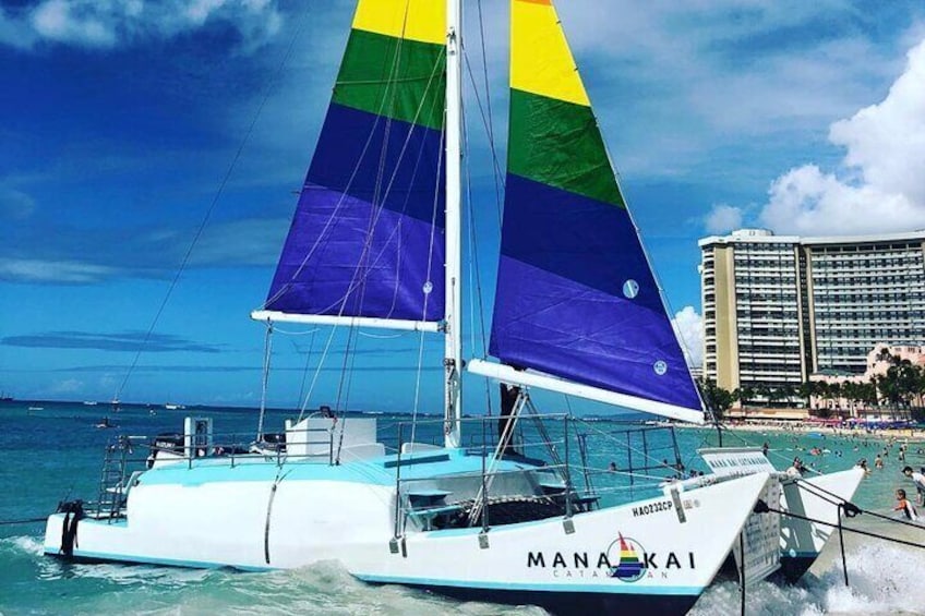 Marine Life Sail Or Trade Wind Sail with the Manakai Catamaran