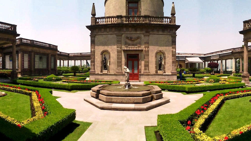 Show item 1 of 9. Garden and sculptures at Chapultepec Castle in Mexico City
