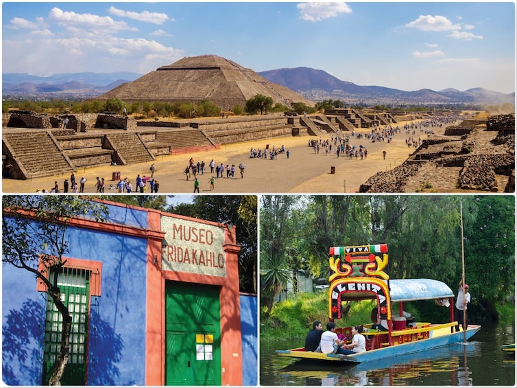 2x1:Teotihuacan, Guadalupe Shrine, Xochimilco & Frida Kahlo 