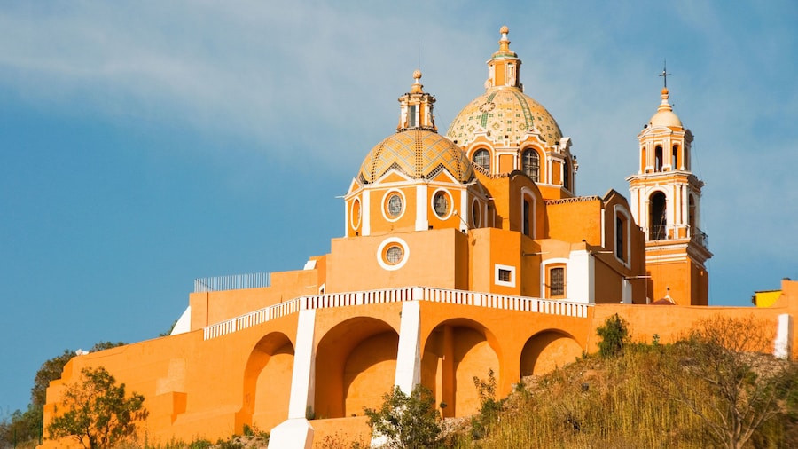 Day view of Cholula, Puebla in Mexico