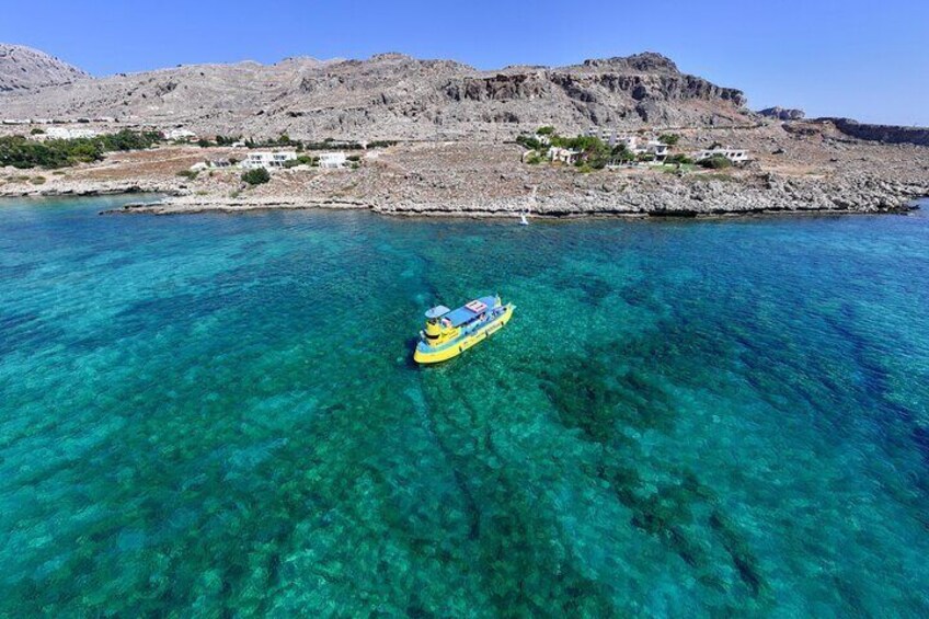 3-hour Guided Submarine Tour in Saint Paul's Bay, Lindos and Navarone Bay