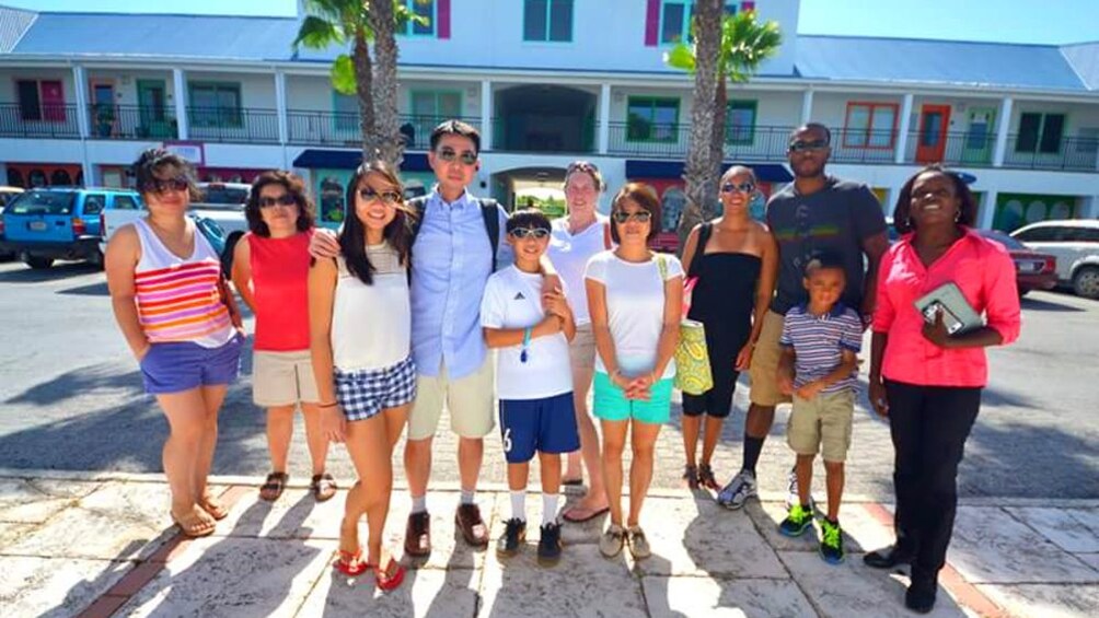 Food tour group in the Caribbean