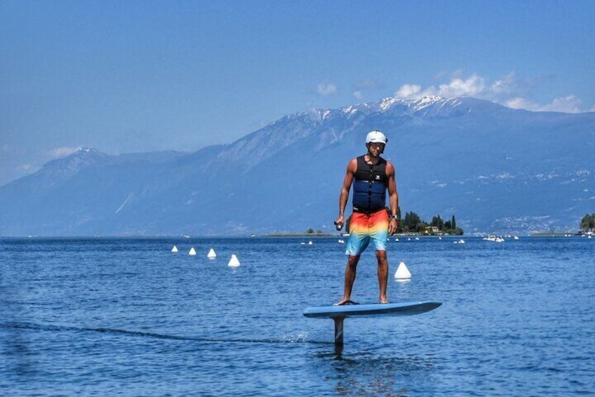 Fly above the Garda water