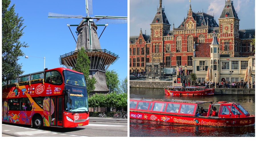 City Sightseeing Amsterdam Hop-On Hop-Off Bus& Optional Hop-On Hop-Off Boat