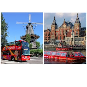 Autobús con paradas libres para visitar la ciudad de Ámsterdam y barco opci...