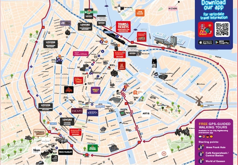 City Sightseeing Amsterdam Hop-On Hop-Off Bus& Optional Hop-On Hop-Off Boat